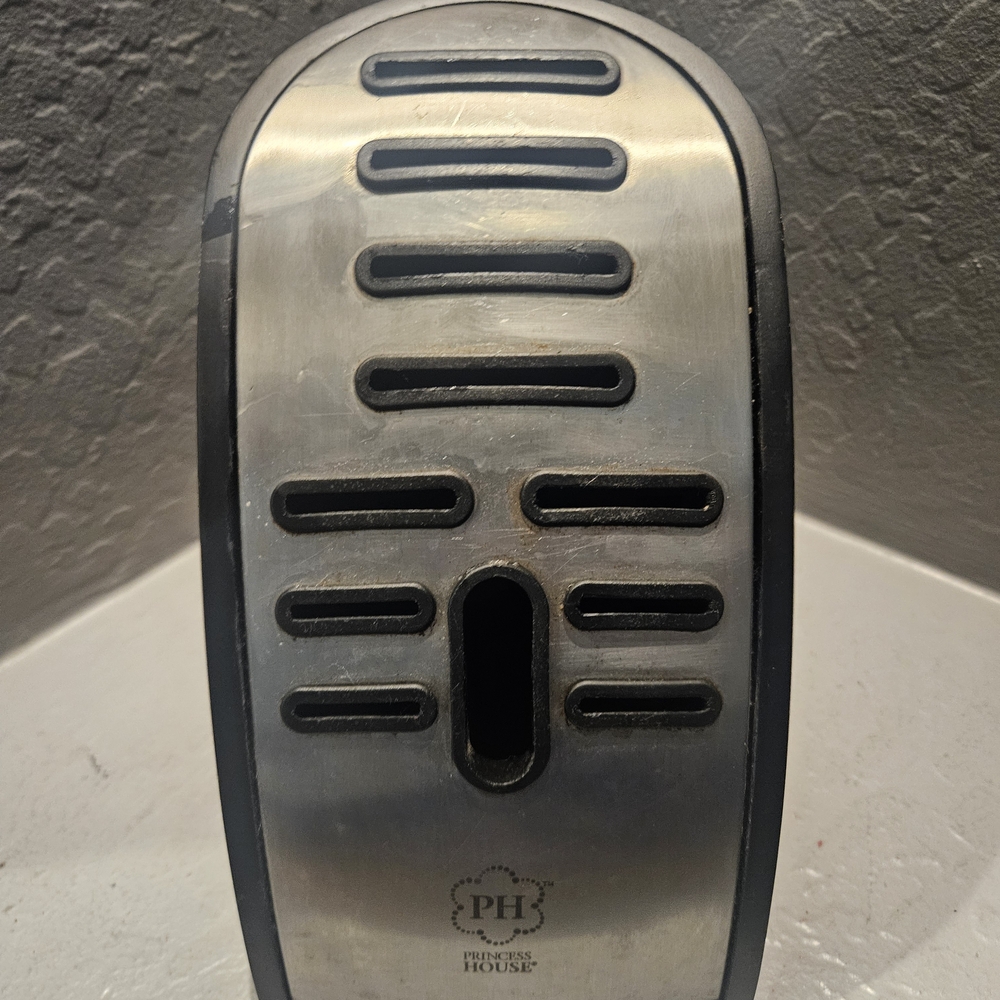 Princess House Stainless Steel Culinario Series 10 Slot Knife Block